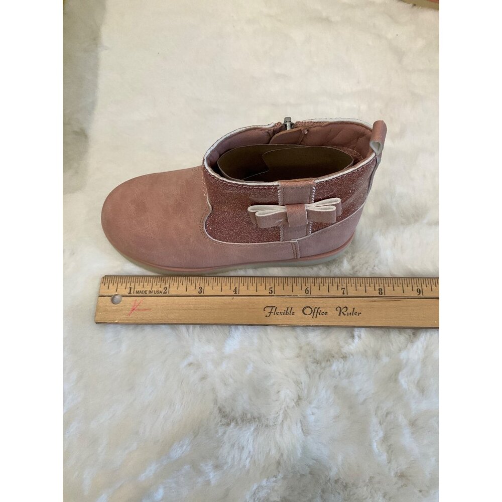 Munchkin by Stride Rite Girl's Size 10M Avalon Pink Glitter Side-Zip Boots NEW - Picture 5 of 5